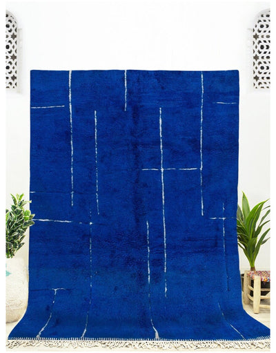 Beni Mrirt Moroccan Wool Blue Rug from morocco