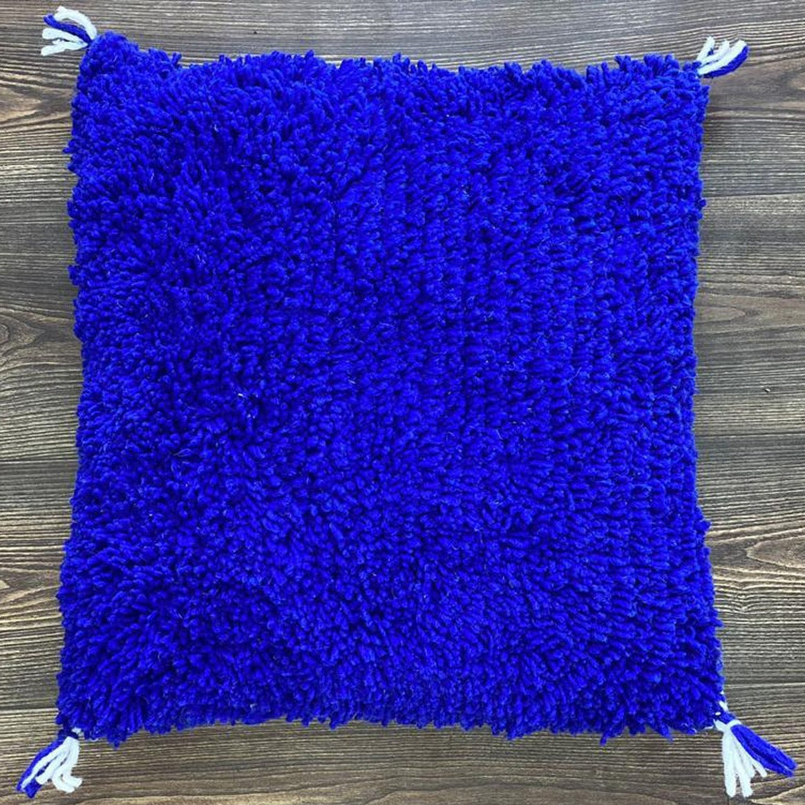 Berber Blue Wool Pillow & Cushion | Cozy Decor Accent
