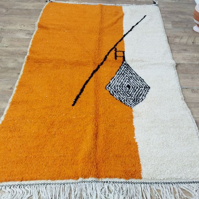 Moroccan Azilal Berber Rugs Authentic Charm and Style in Halloween Orange