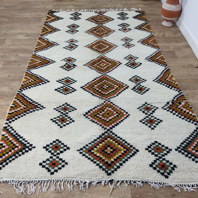 Authentic charm of Moroccan Azilal Berber rugs with natural wool