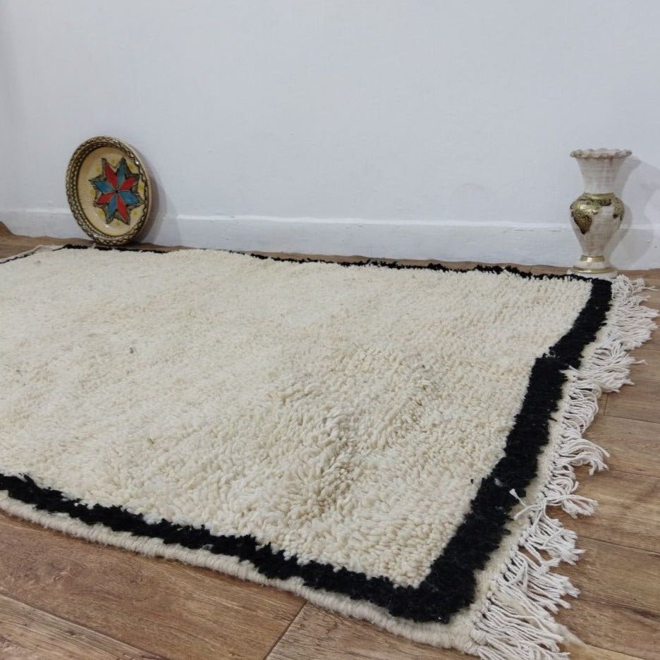 Moroccan rug Beni Ouarain rug 4x6 ft Handmade rug Berber rugrugsMoroccan Rugs Handmade Beni Ourain Rug - Berber Rug