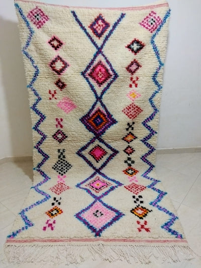 Handmade Moroccan Berber Rug - Traditional Azilal Design