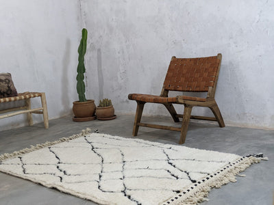 Small Moroccan Rugs - Berber Handwoven Rugs for Home Décor (161 x 110 cm)