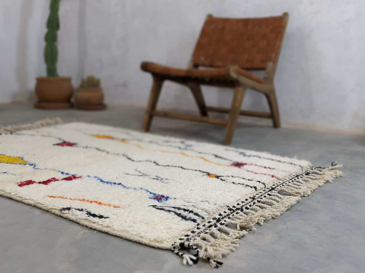 Small Moroccan Rugs - Berber Handwoven Rugs for Home Décor (152 x 110 cm)