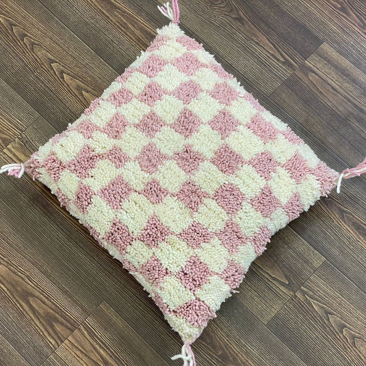 Berber Pillow Pink Checkered
