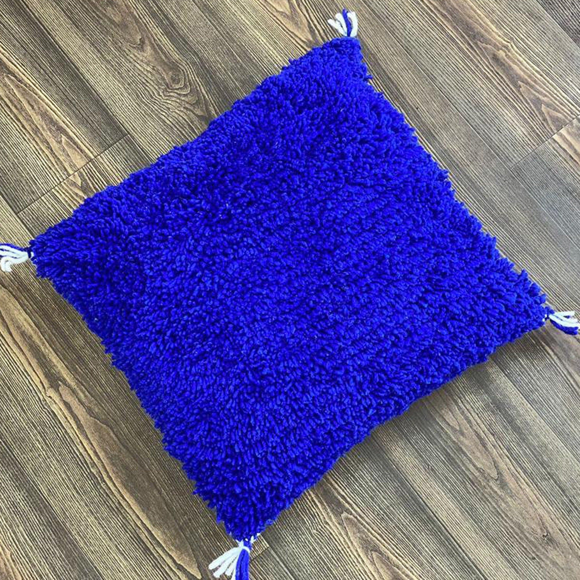 Berber Blue Wool Pillow & Cushion