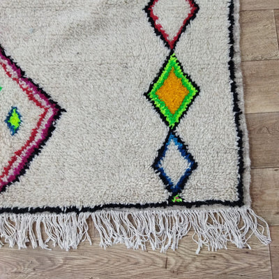 Vintage Moroccan Rug - Unique Multicolor Wool Carpet - Colorful Carpet 5x8ft