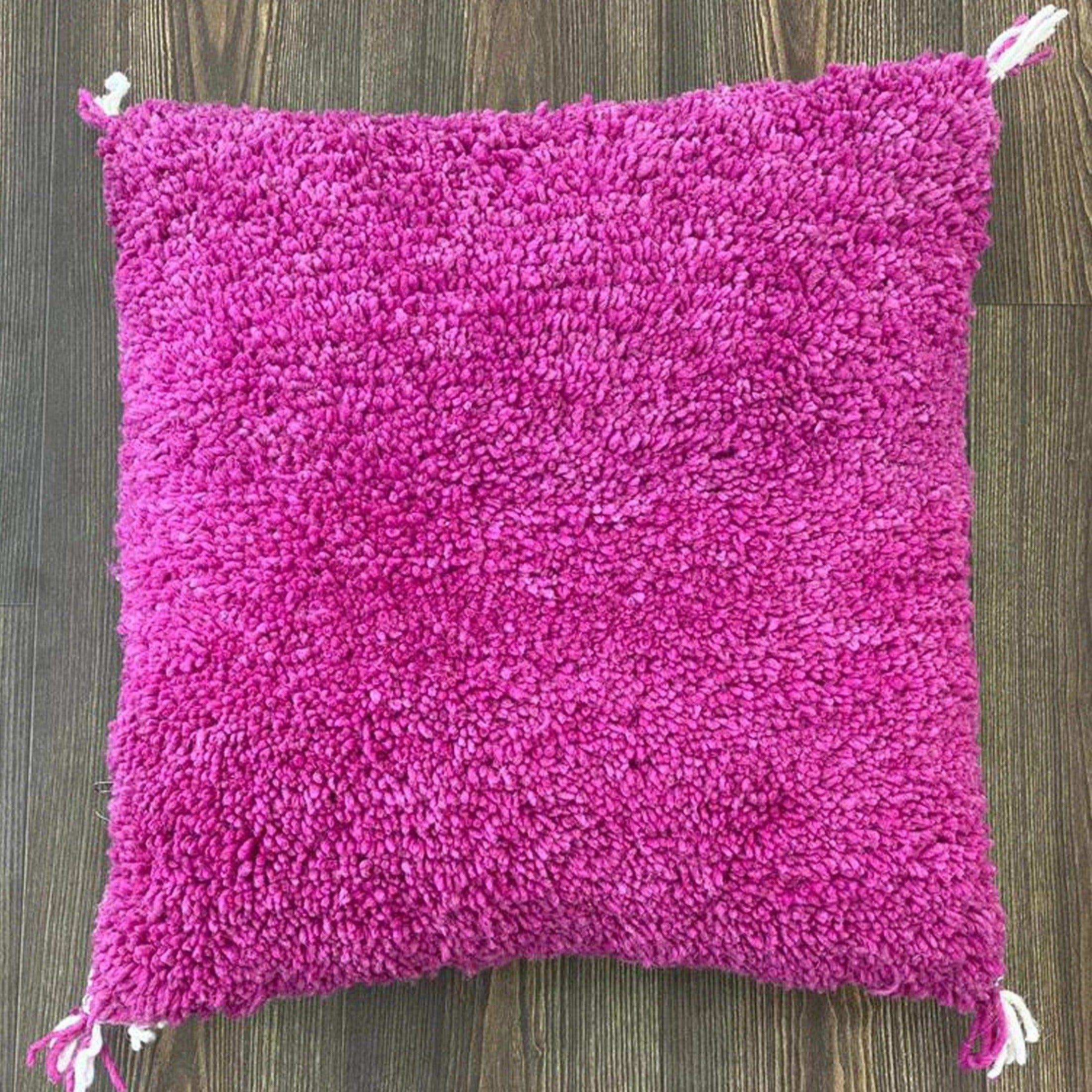 Berber Pink Wool Pillow | Cozy Decor Accent