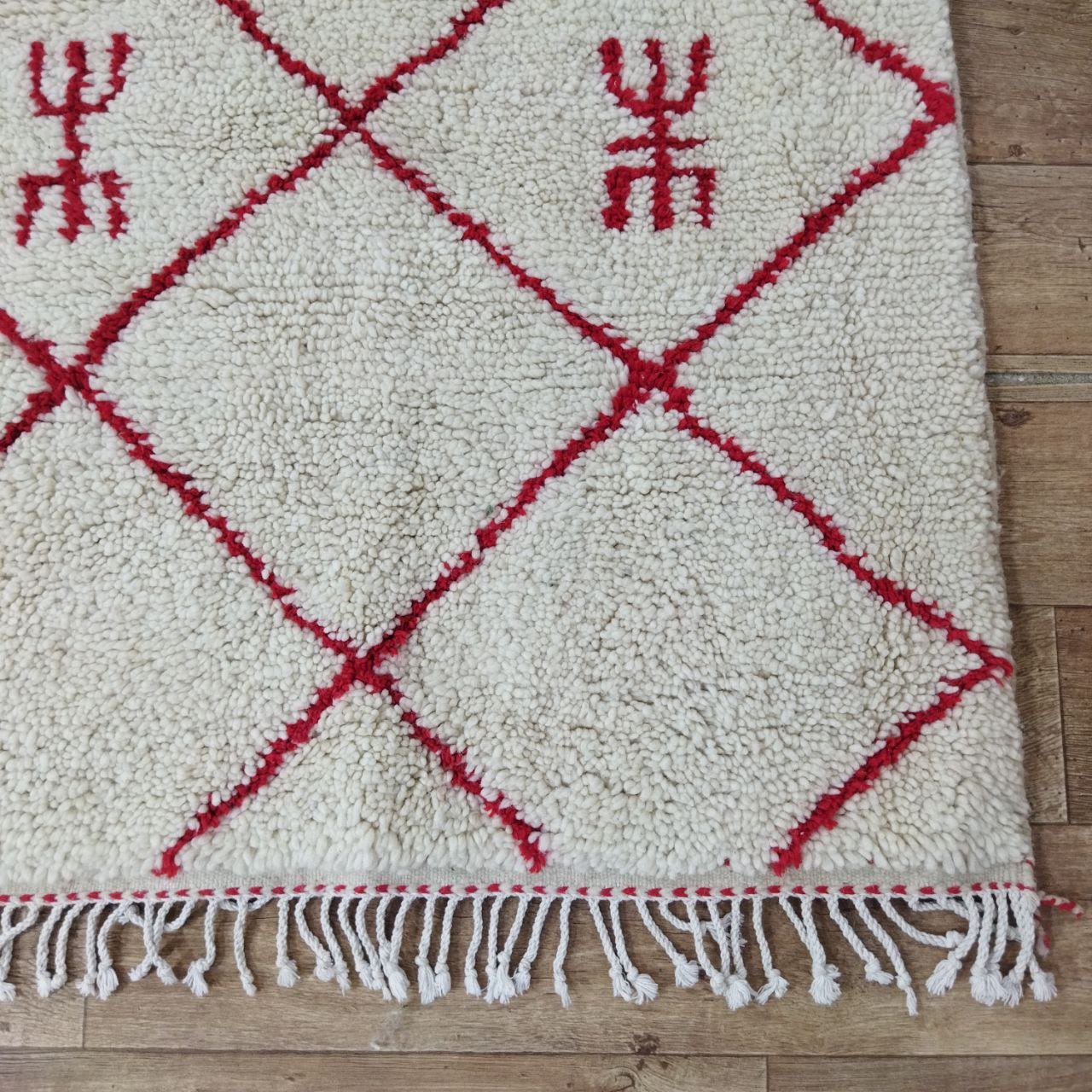 Authentic Moroccan rug Style Beni Ouarain rug 6x6 ft Handmade Rug Berber rugrugsMoroccan Rugs Handmade Beni Ourain Rug - Berber Rug