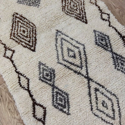Moroccan rug Beni Ouarain rug 2x5 ft Handmade rug Berber rugrugsMoroccan Rugs Handmade Beni Ourain Rug - Berber Rug