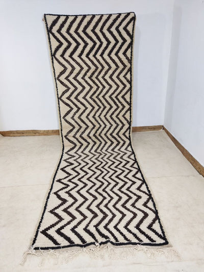 Moroccan rug Beni Ouarain rug 3x11 ft Handmade rug Runner RugrugsMoroccan Rugs Handmade Beni Ourain Rug - Berber Rug