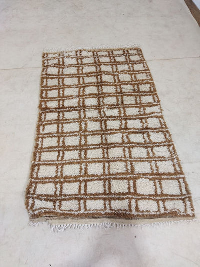 Moroccan rug Beni Ouarain rug 3x4 ft Handmade rug Small rugrugsMoroccan Rugs Handmade Beni Ourain Rug - Berber Rug