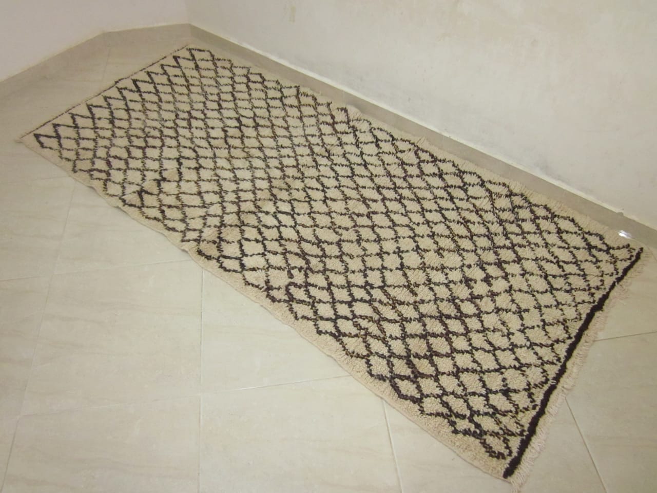 Moroccan rug Beni Ouarain rug 3x7 ft Handmade rug Runner rugrugsMoroccan Rugs Handmade Beni Ourain Rug - Berber Rug