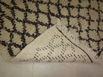 Moroccan rug Beni Ouarain rug 3x7 ft Handmade rug Runner rugrugsMoroccan Rugs Handmade Beni Ourain Rug - Berber Rug
