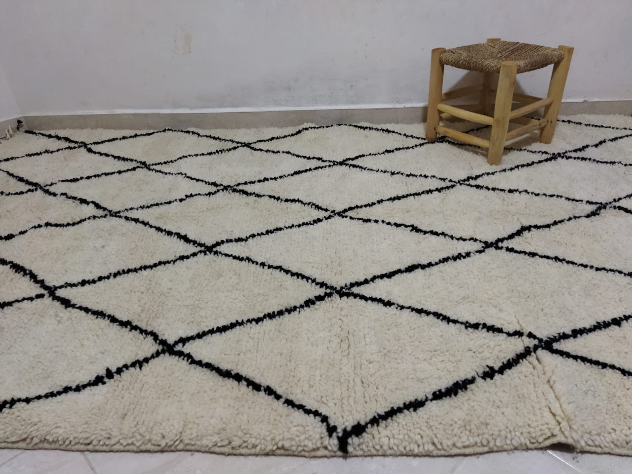 Moroccan rug Beni Ouarain rug 4x8 ft Handmade rug Berber rugrugsMoroccan Rugs Handmade Beni Ourain Rug - Berber Rug