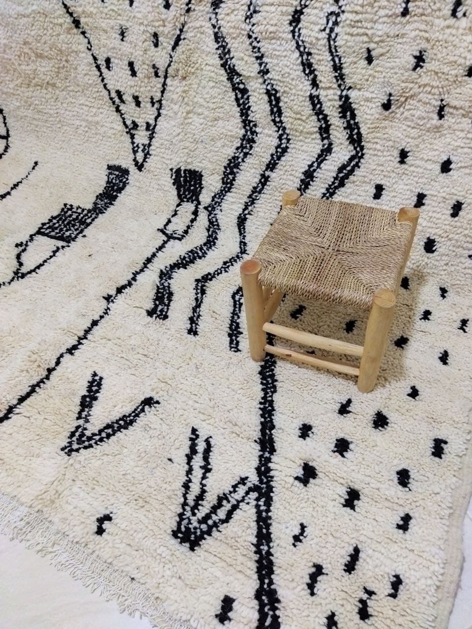 Moroccan rug Beni Ouarain rug 6x8 ft Handmade rug Berber rugrugsMoroccan Rugs Handmade Beni Ourain Rug - Berber Rug