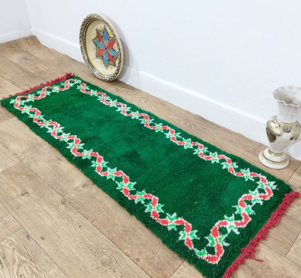 Moroccan rug Style Azilal rug 1x5 ft Handmade rug Berber rugrugsMoroccan Rugs Handmade Beni Ourain Rug - Berber Rug