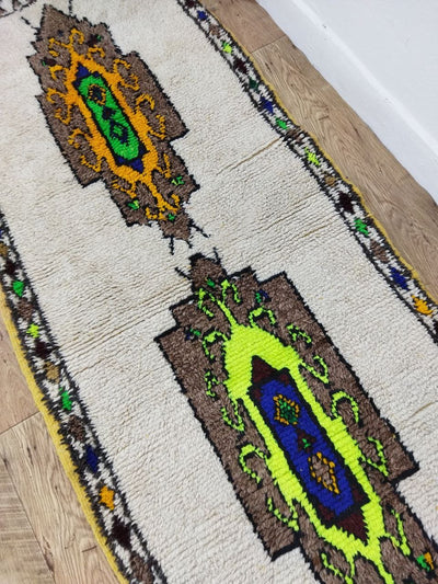 Moroccan rug Style Azilal rug 3x7 ft Handmade rug Berber rugrugsMoroccan Rugs Handmade Beni Ourain Rug - Berber Rug