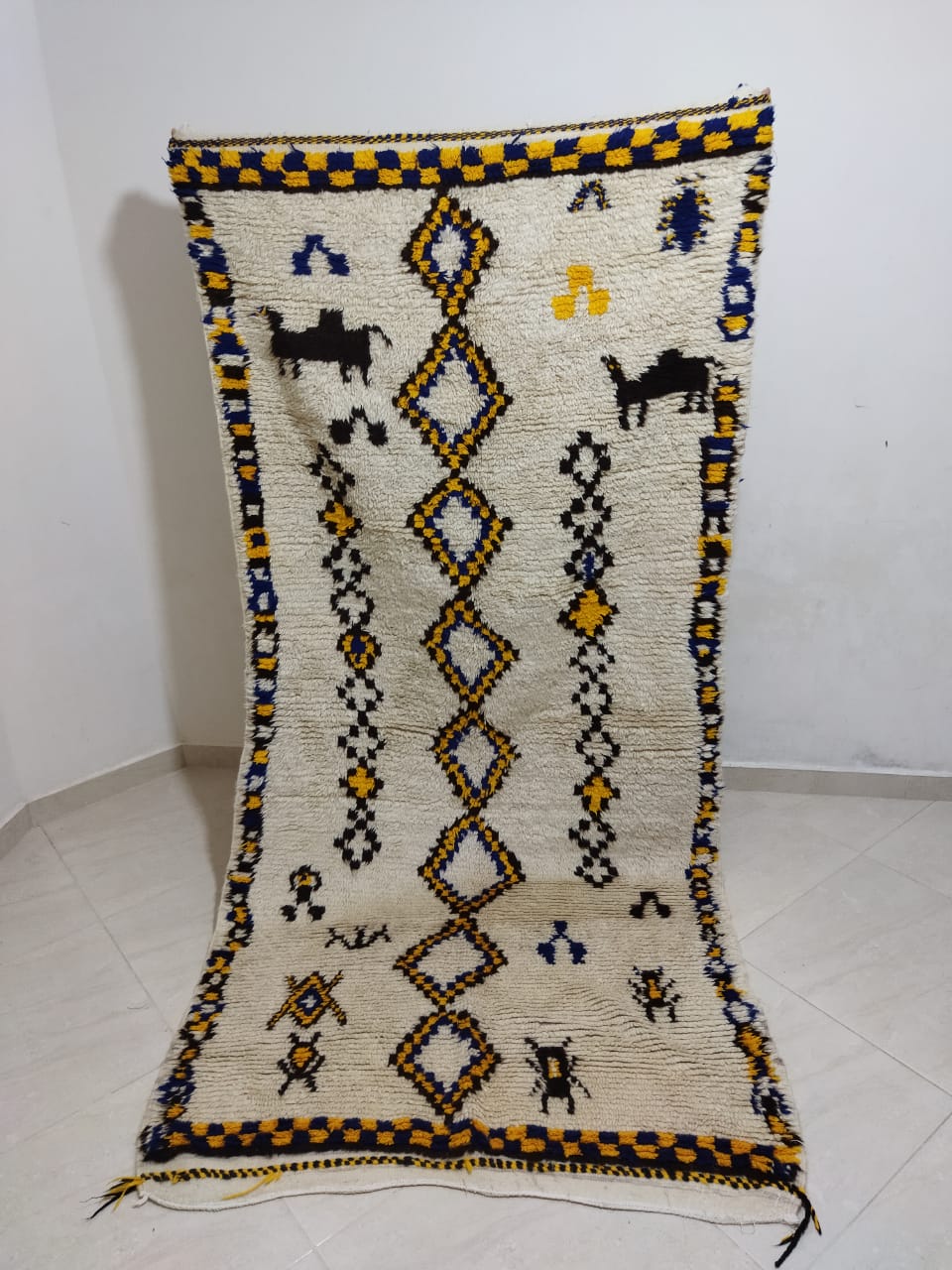 Moroccan rug Style Azilal rug 3x8 ft Handmade rug Runner RugrugsMoroccan Rugs Handmade Beni Ourain Rug - Berber Rug