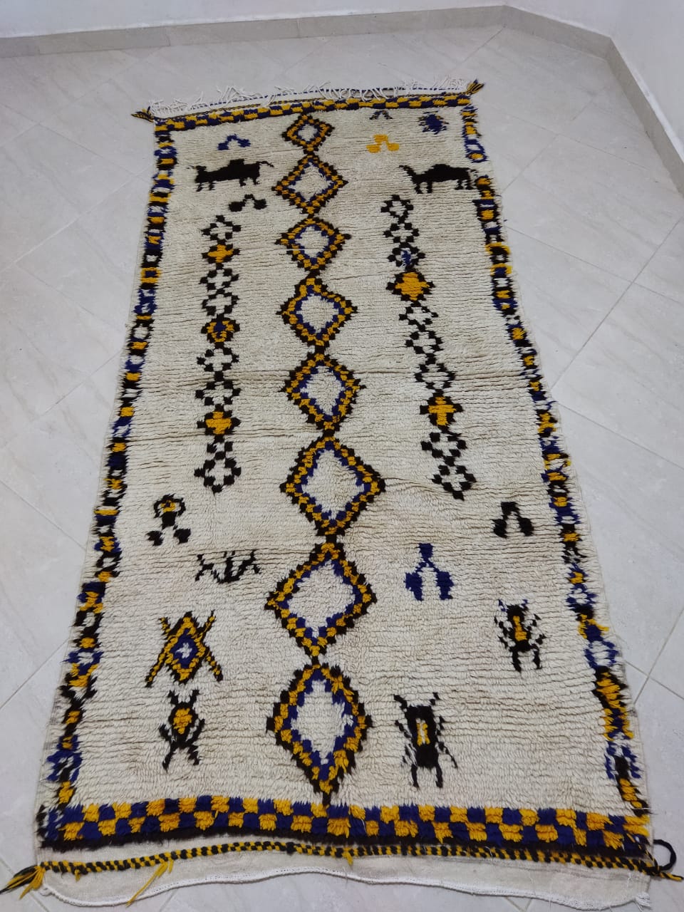 Moroccan rug Style Azilal rug 3x8 ft Handmade rug Runner RugrugsMoroccan Rugs Handmade Beni Ourain Rug - Berber Rug