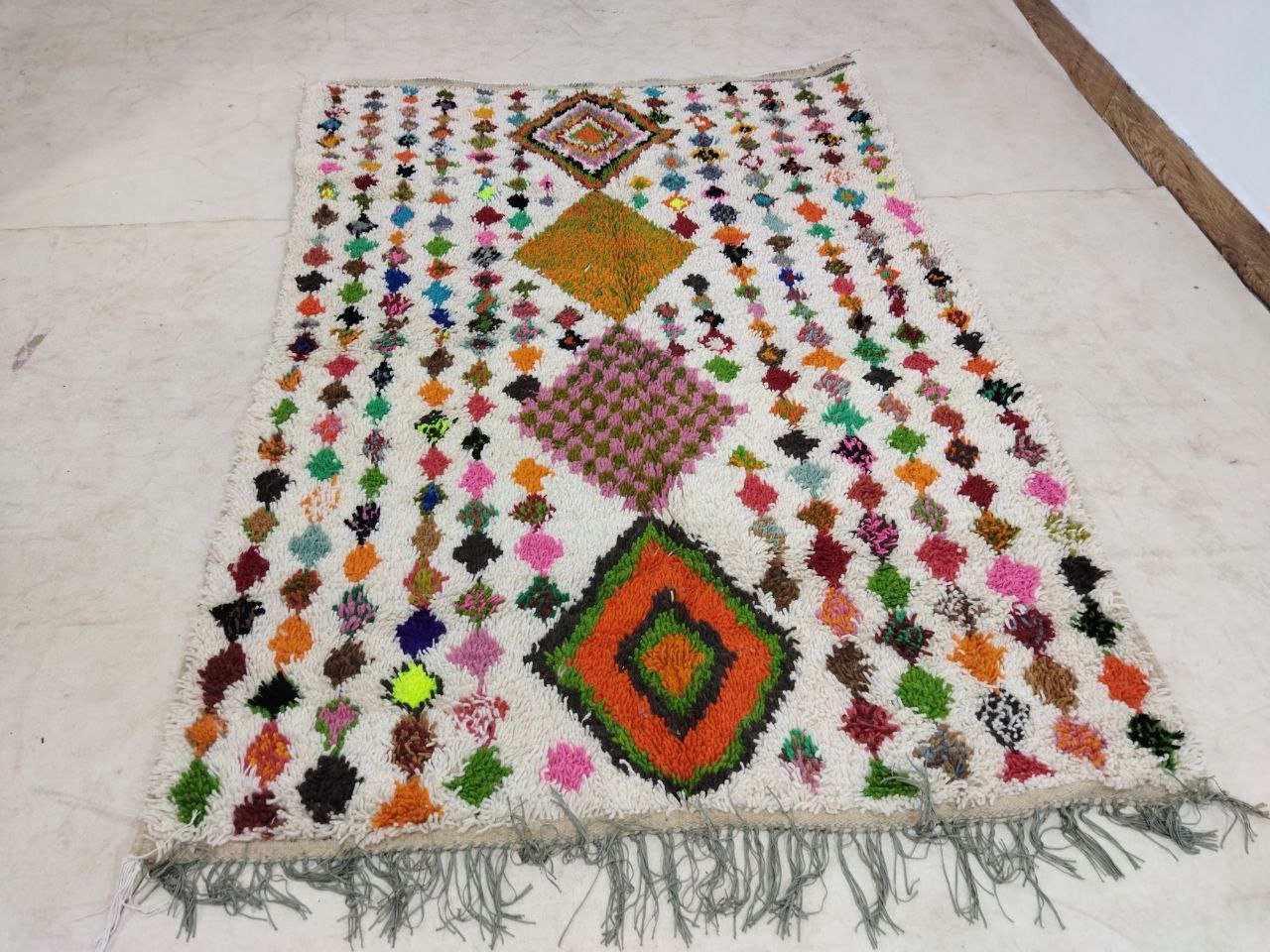 Moroccan rug Style Azilal rug 4x6 ft Handmade rug Berber rugrugsMoroccan Rugs Handmade Beni Ourain Rug - Berber Rug