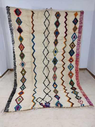 Moroccan rug Style Azilal rug 6x9 ft Handmade rug Berber rugrugsMoroccan Rugs Handmade Beni Ourain Rug - Berber Rug